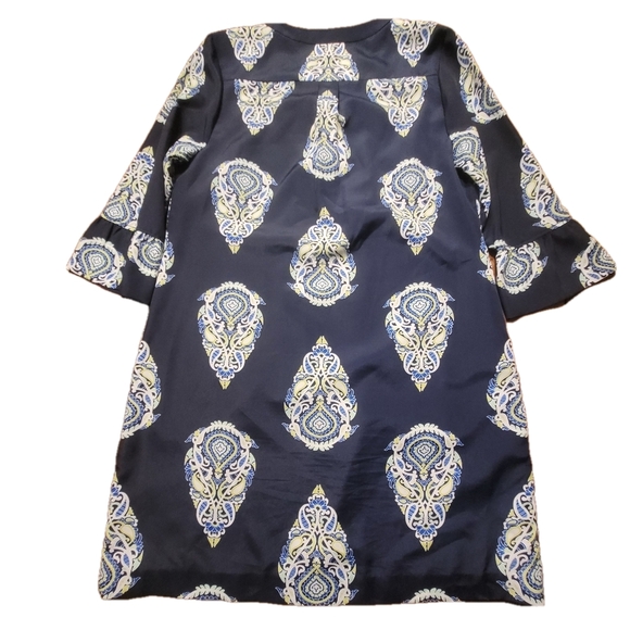 Crown & Ivy Navy Blue Patterned Dress - Size 12 - Picture 9 of 9